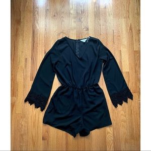 Black lace romper